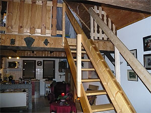 Treppe zum Schlafzimmer unterm Dach